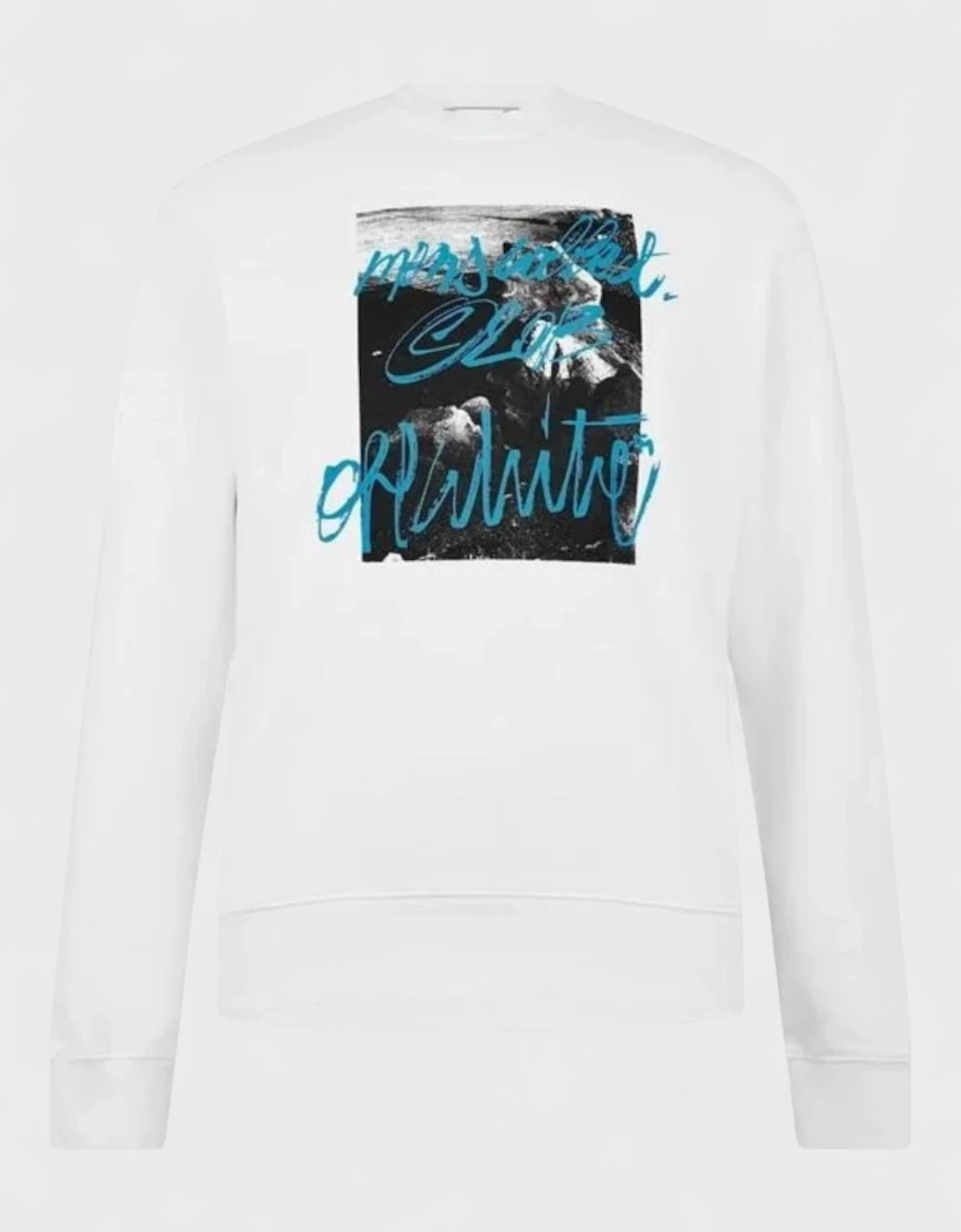 Graphic Crewneck Logo Print White