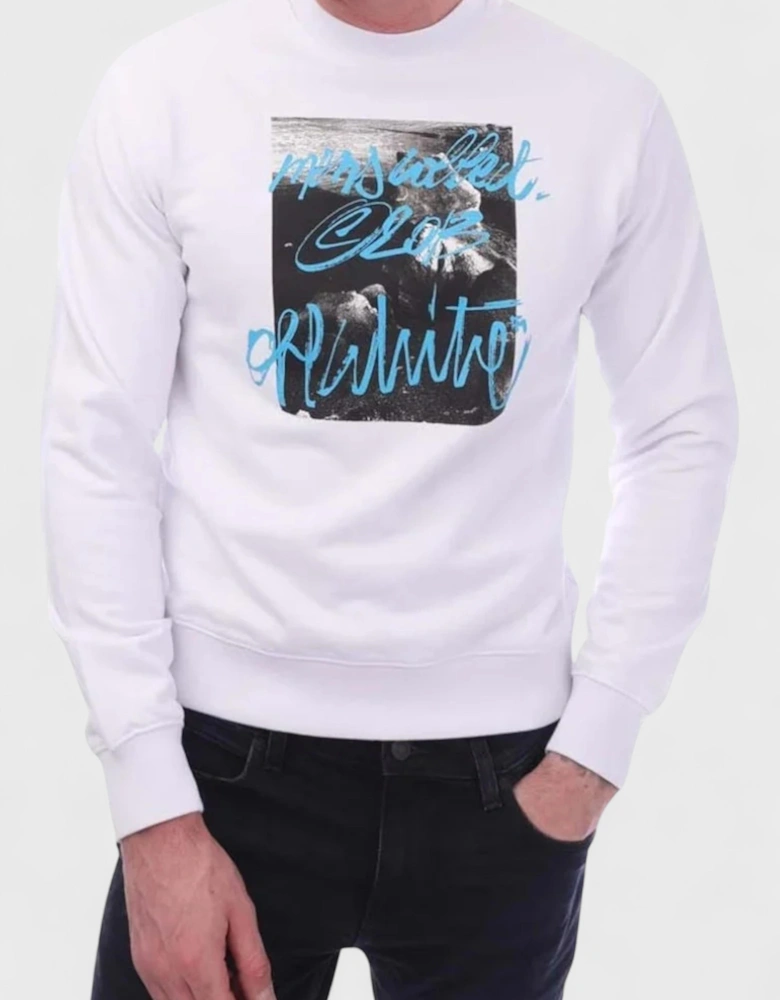 Graphic Crewneck Logo Print White