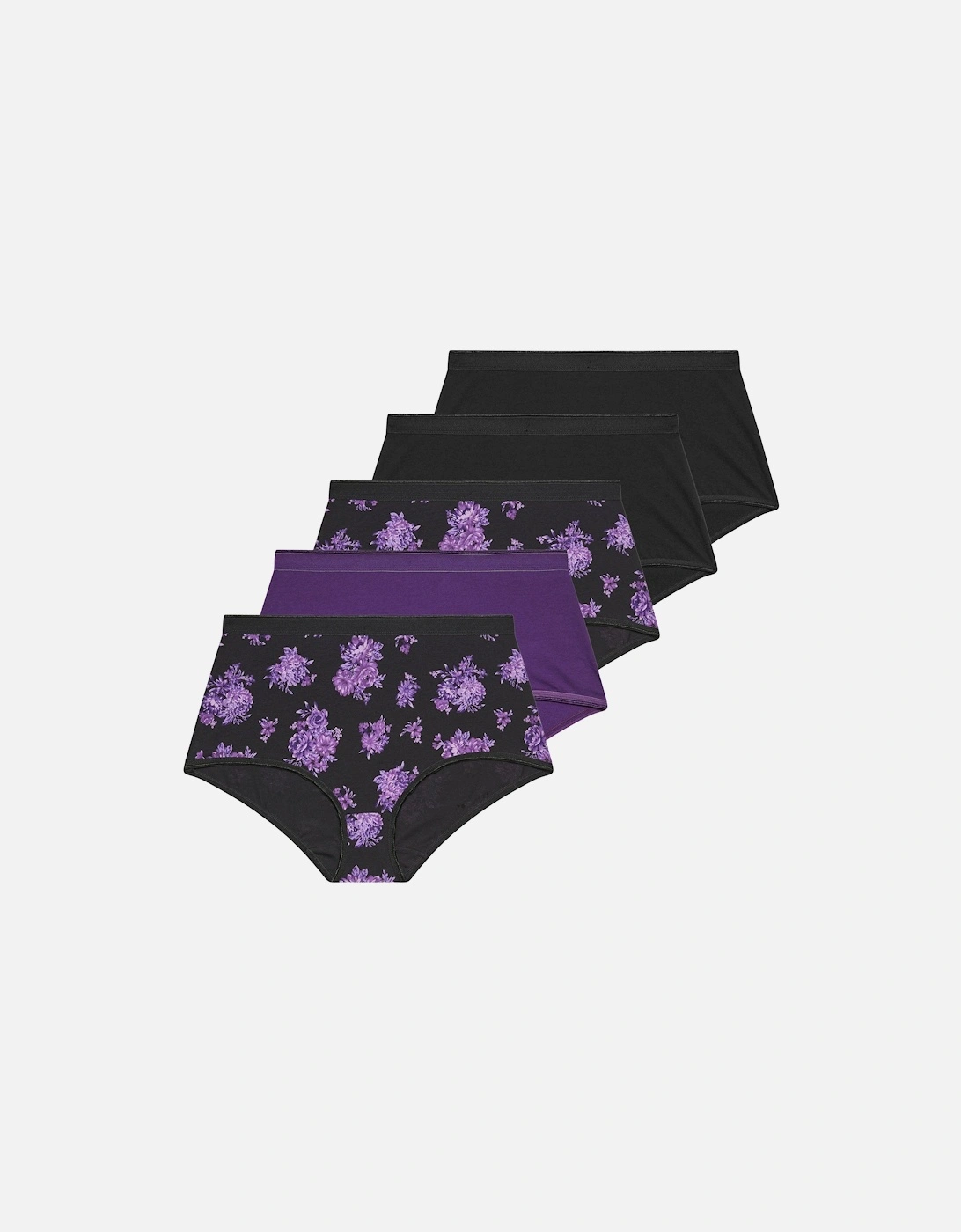 5 Pack Floral Full Briefs, 2 of 1