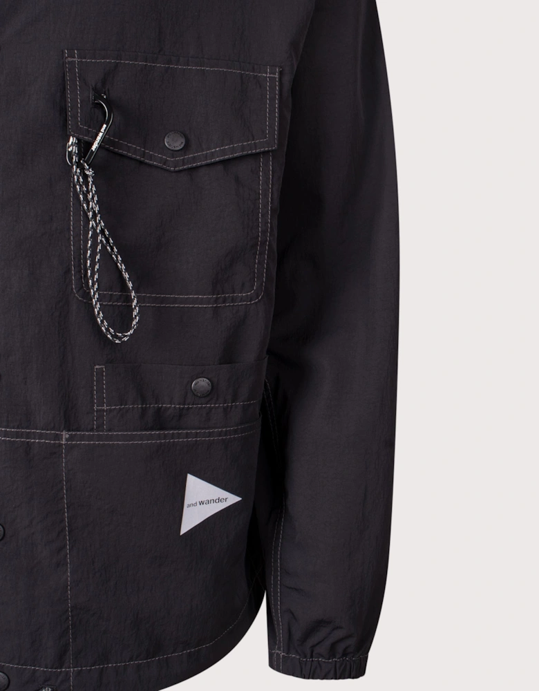 Crinkled Nylon Overshirt Jacket