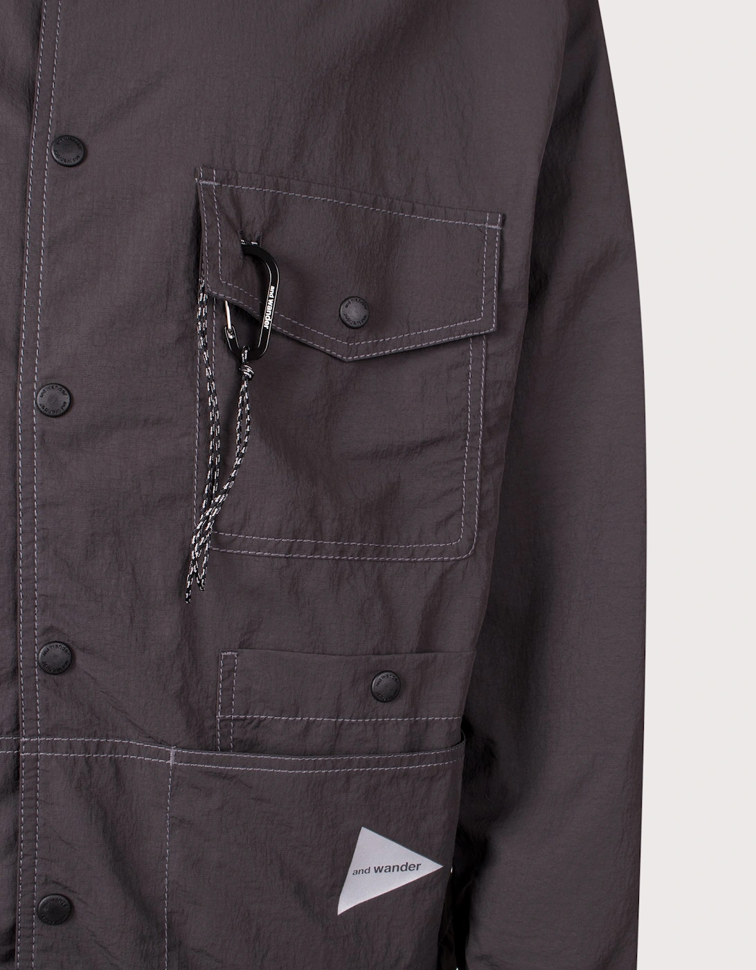 Crinkled Nylon Overshirt Jacket