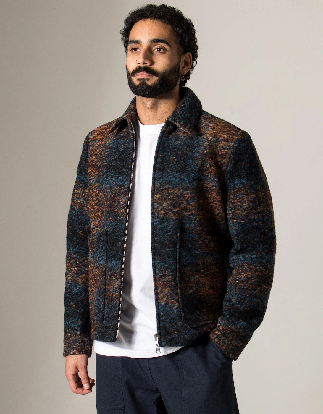 Gael Checkered Wool Blend Jacket