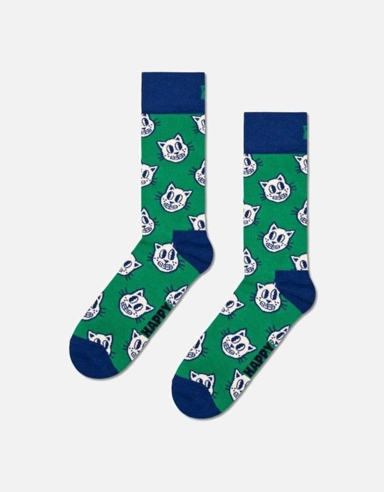 Cat Socks, Green