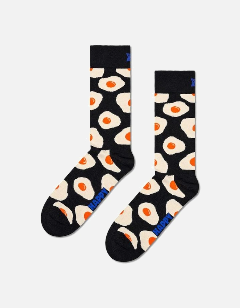 Sunny Side Up Socks, Black
