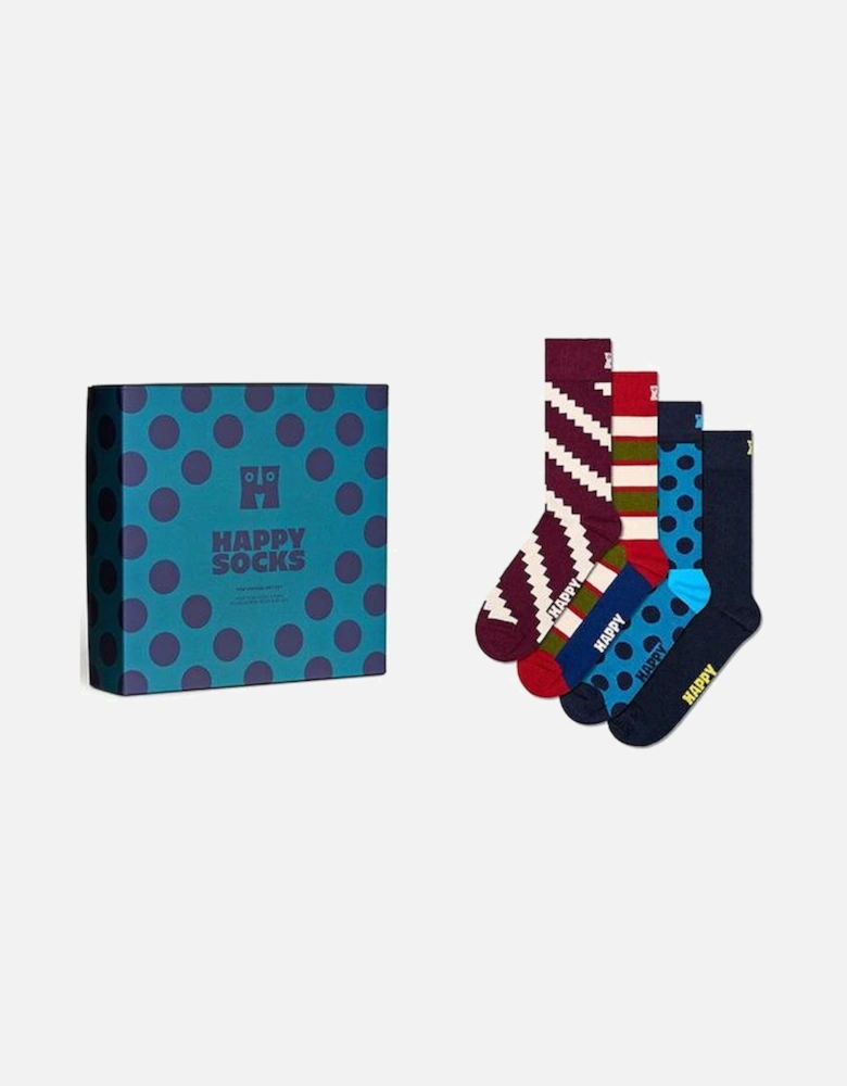 4-Pack New Vintage Socks Gift Set, Navy