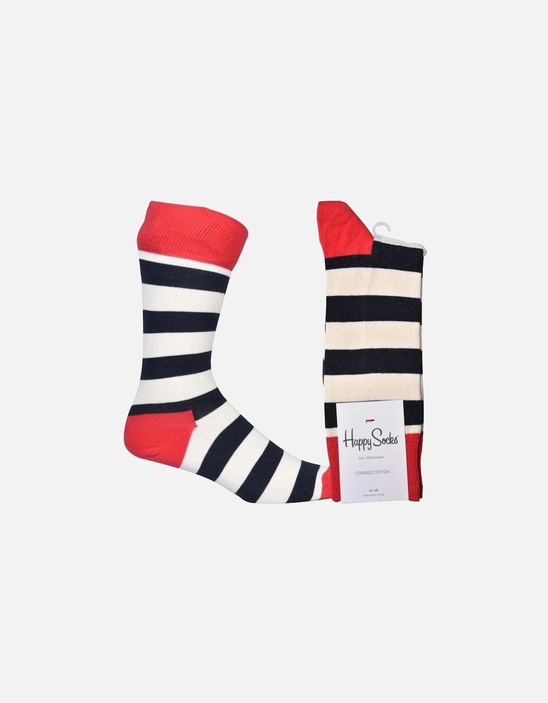 Stripe Socks, Navy/White/Red, 7 of 6