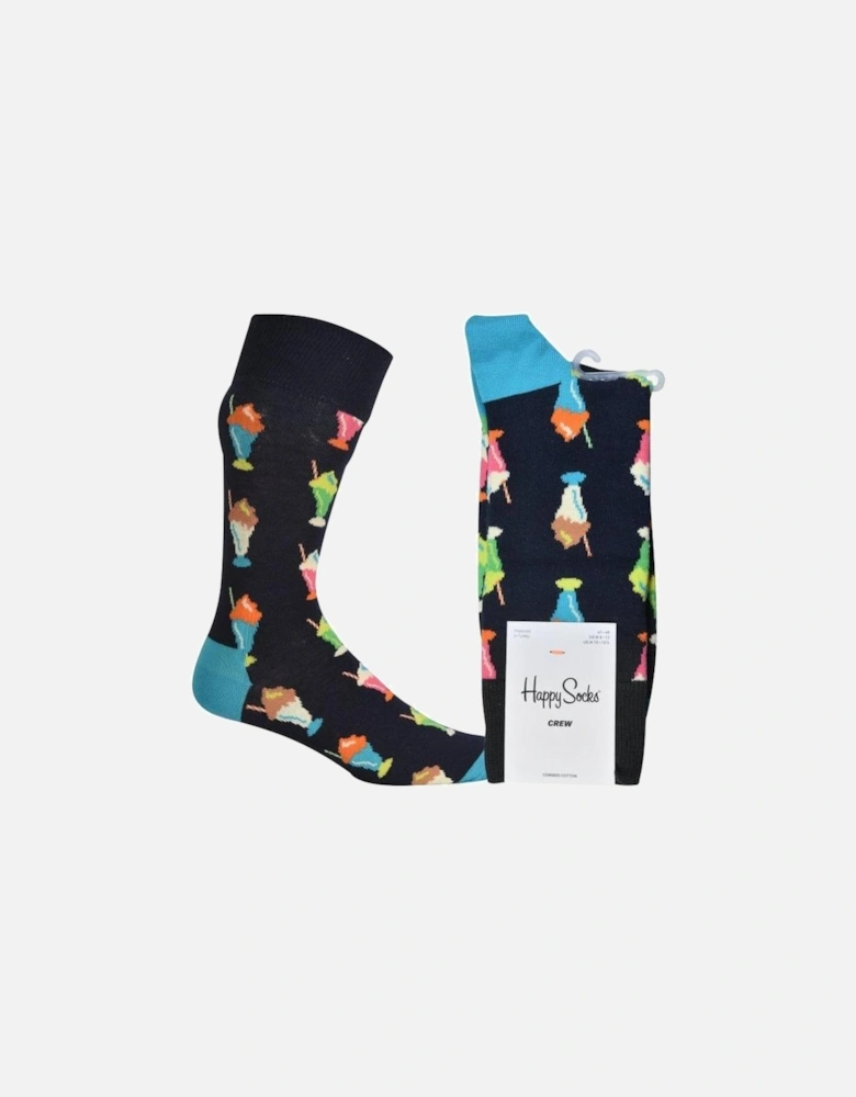 Milkshake Socks, Navy/multi