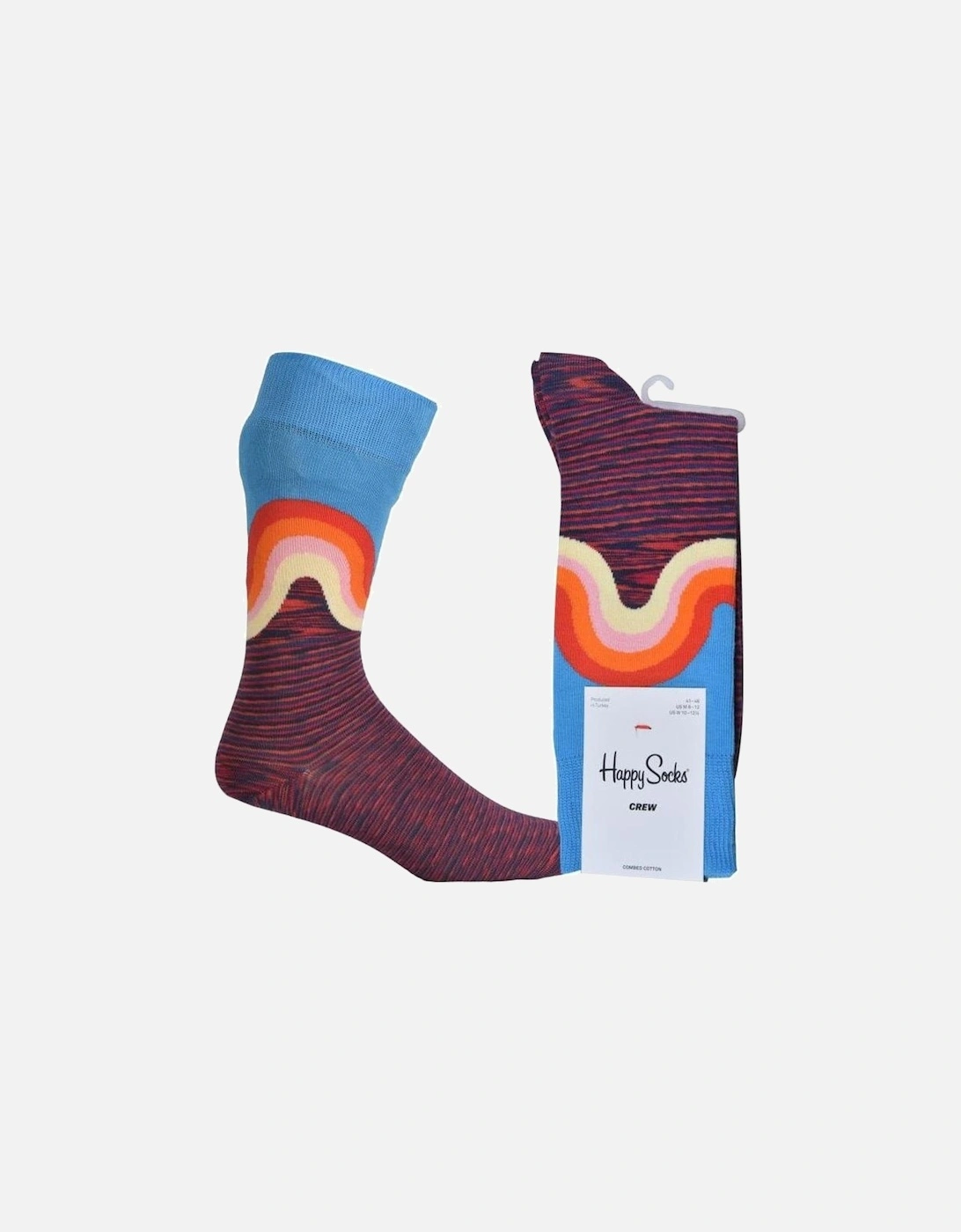 Jumbo Wave Socks, Burgundy/blue, 4 of 3