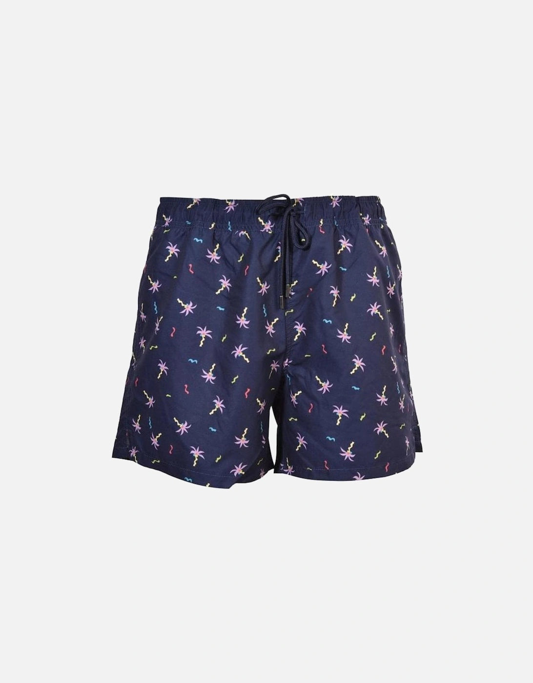 Confetti Palm Swim Shorts, Navy/pink, 4 of 3