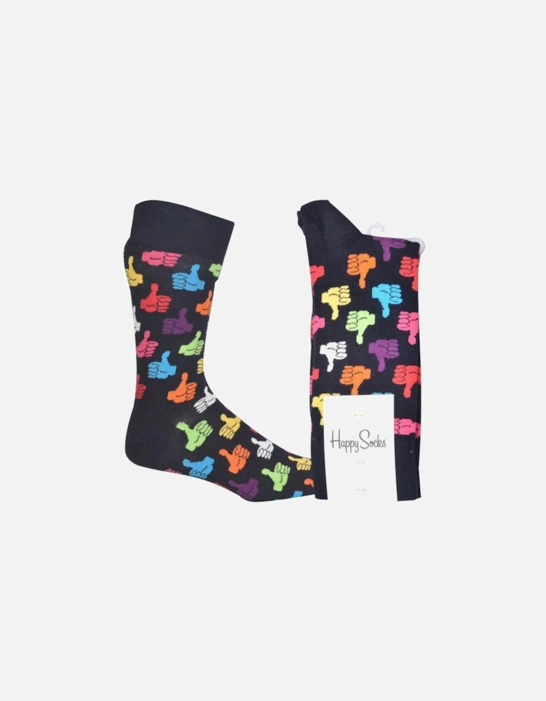 Thumbs Up Socks, Navy/multi