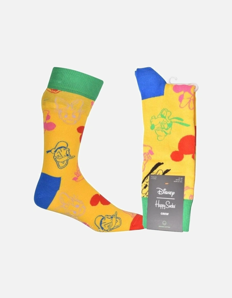 All Smiles Pluto Disney Socks, Yellow