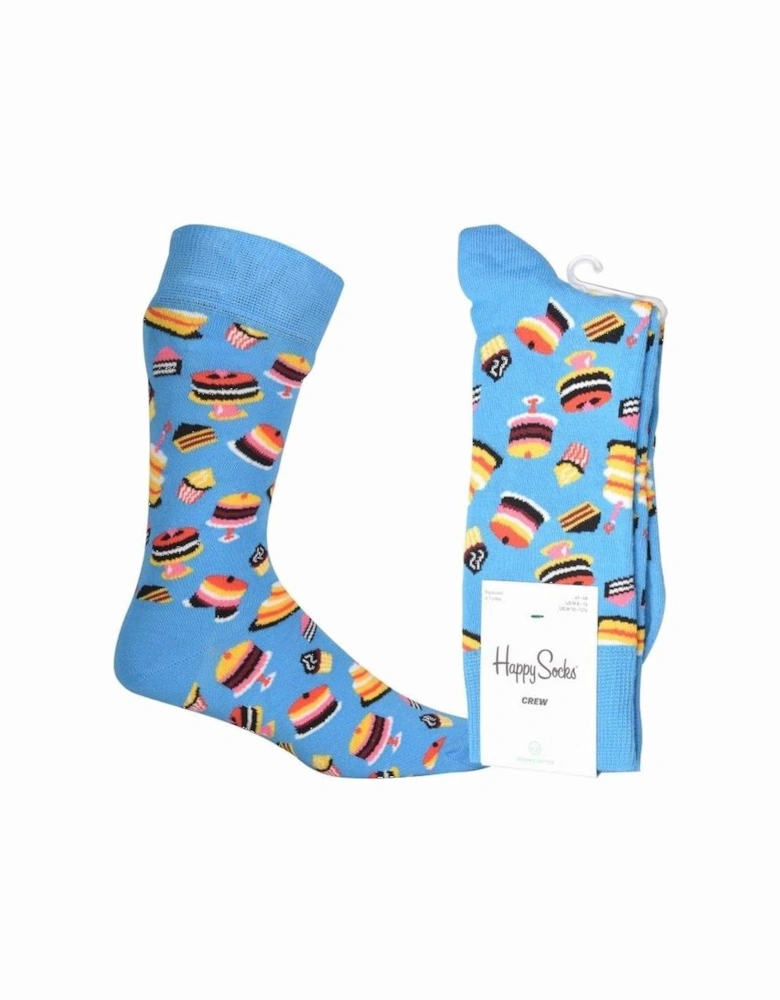 Birthday Cake Socks, Blue