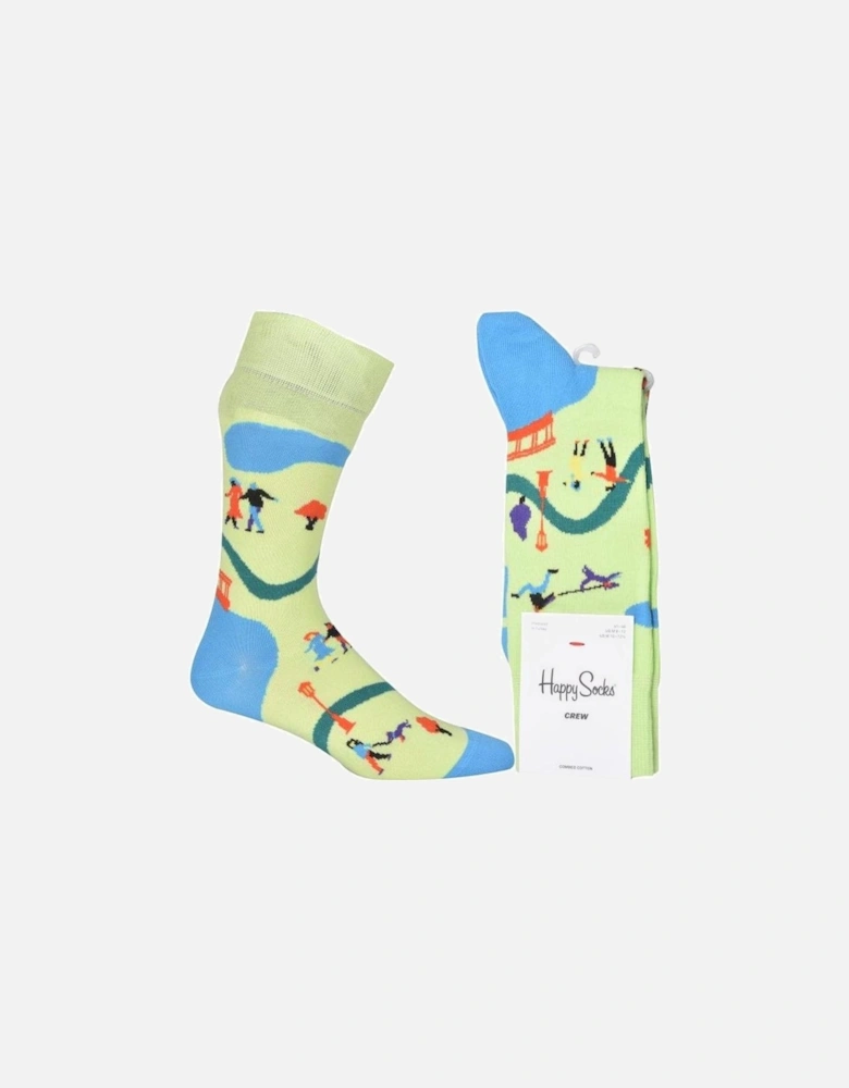 Walk In The Park Socks, Green