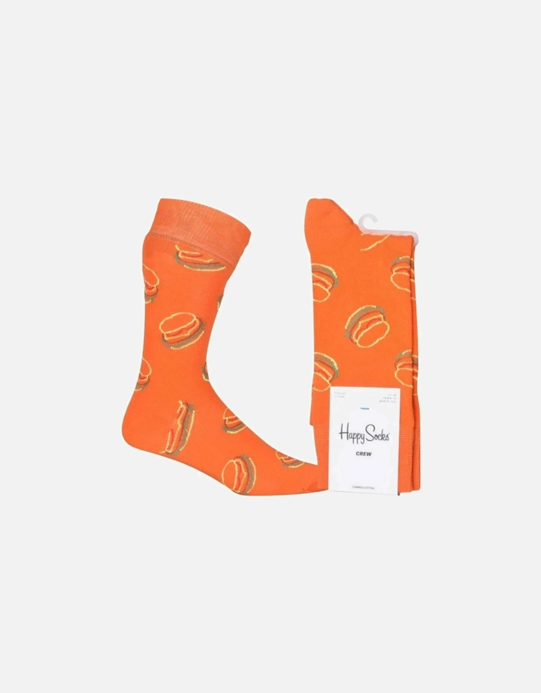 Lunch Time Socks, Orange