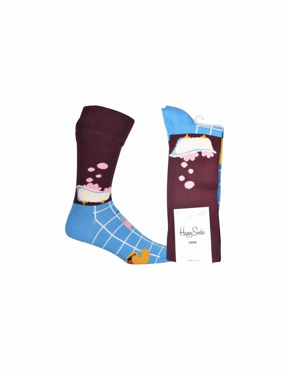 Me Time Socks, Burgundy/Blue, 4 of 3