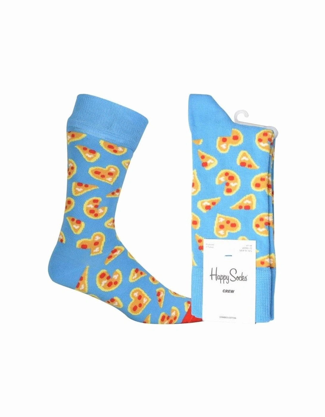 Pizza Love Socks, Blue, 4 of 3