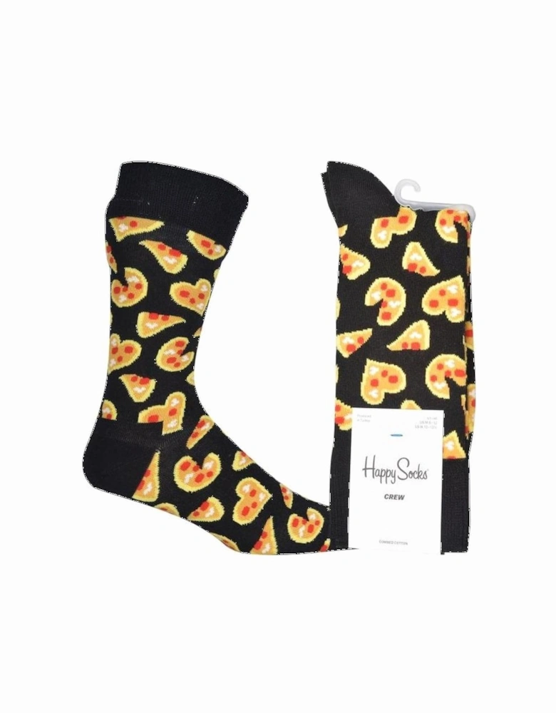 Pizza Love Socks, Black