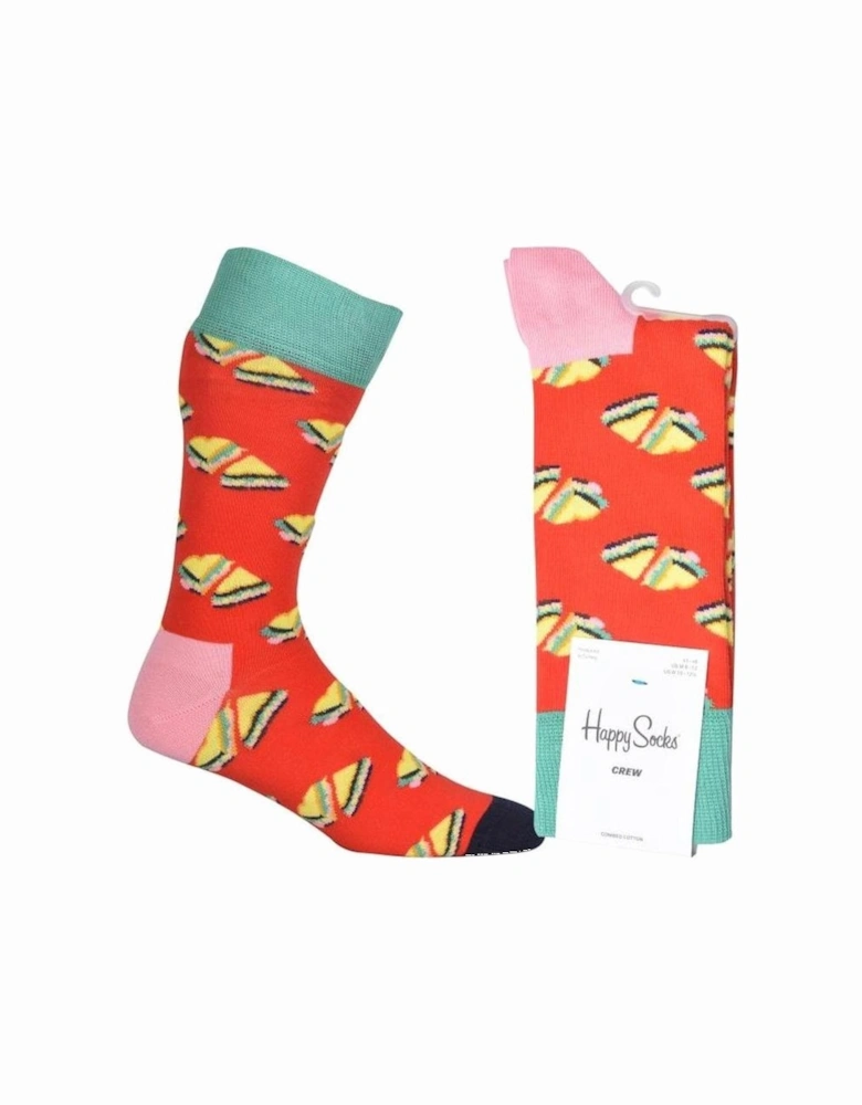 Love Sandwich Socks, Red