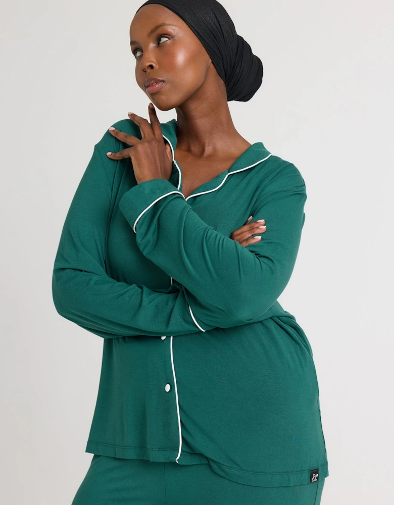 Bamboo Long Pyjama Set in Green