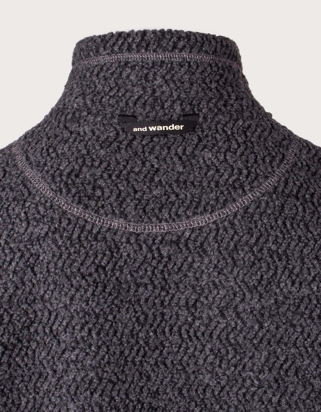 Re Wool JQ Stand Zip Sweatshirt