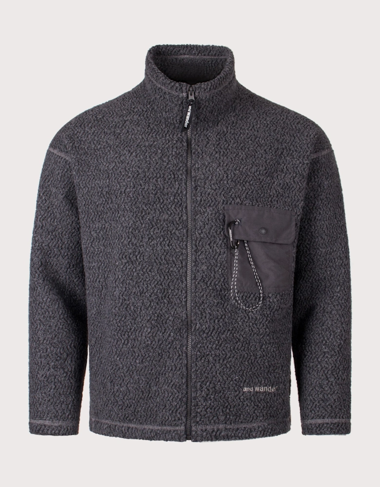 Re Wool JQ Stand Zip Sweatshirt