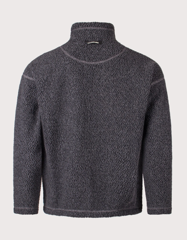 Re Wool JQ Stand Zip Sweatshirt