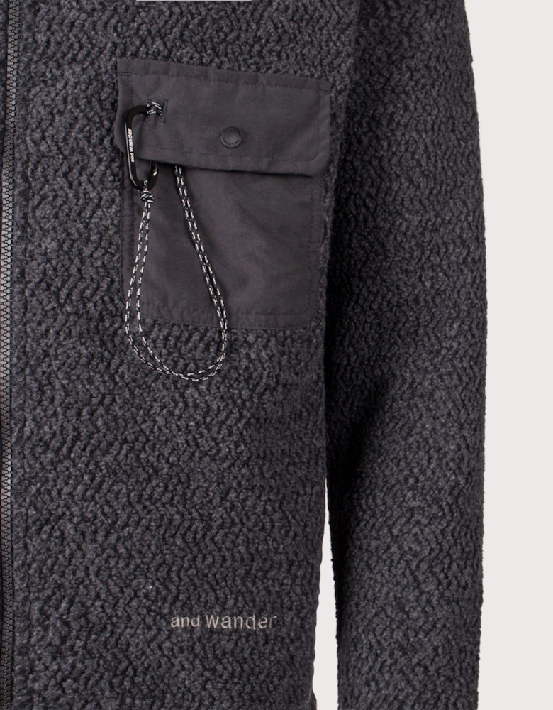 Re Wool JQ Stand Zip Sweatshirt