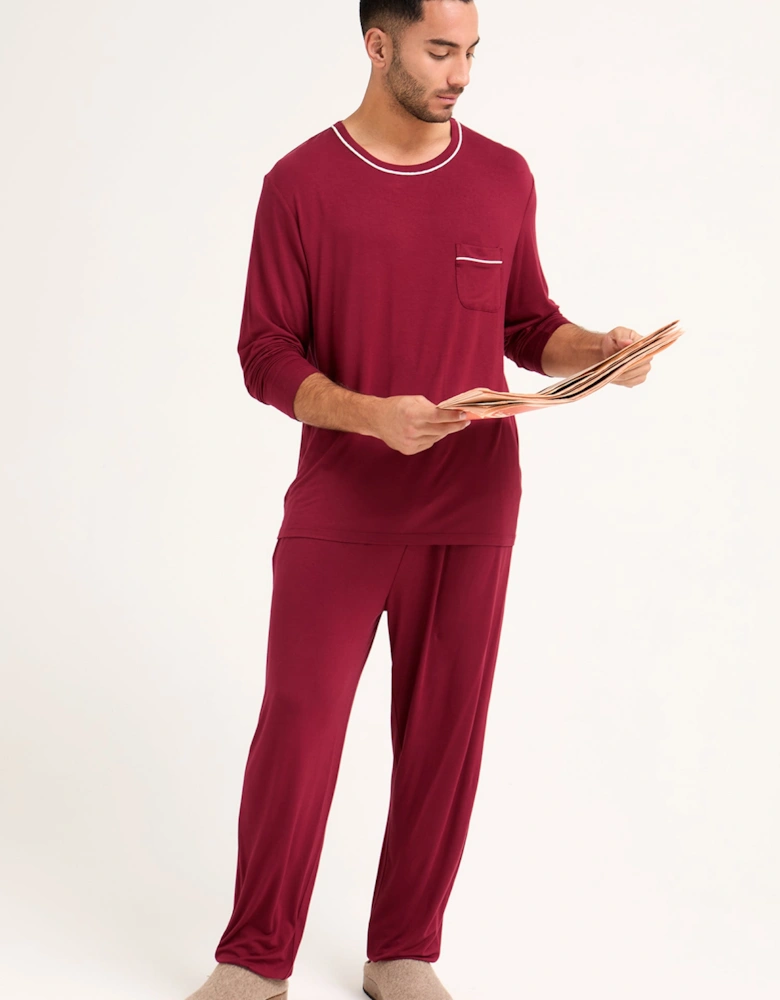 Bamboo Pyjama Set in Claret
