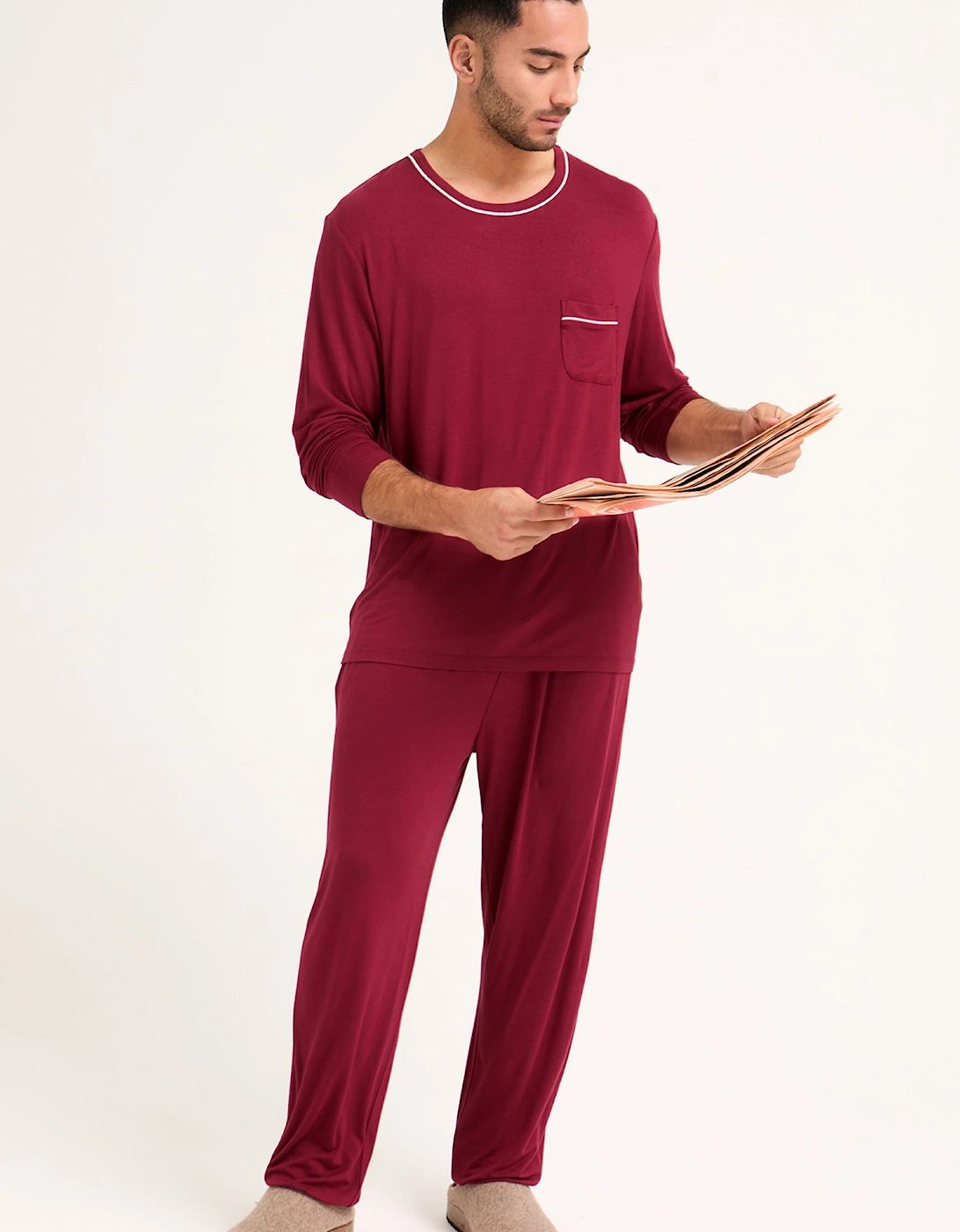 Bamboo Pyjama Set in Claret