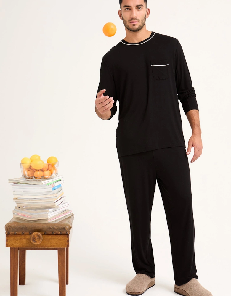 Bamboo Pyjama Set in Black