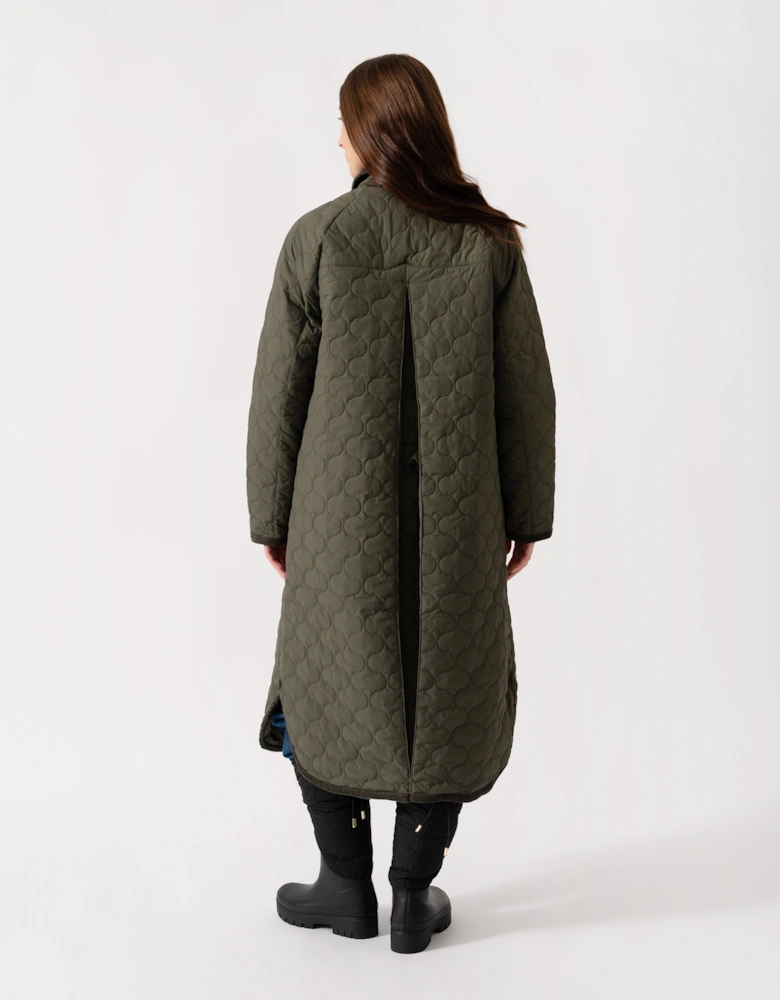 Fionn Womens Long Quilted Jacket - Kambaba