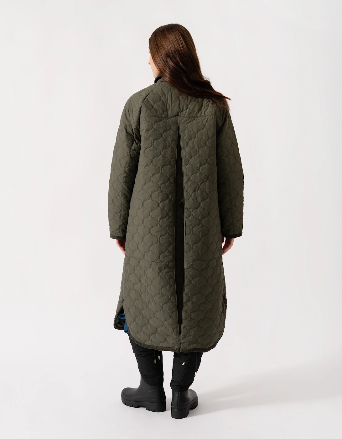 Fionn Womens Long Quilted Jacket - Kambaba