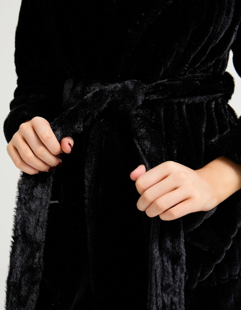 Cloud Dressing Gown in Black