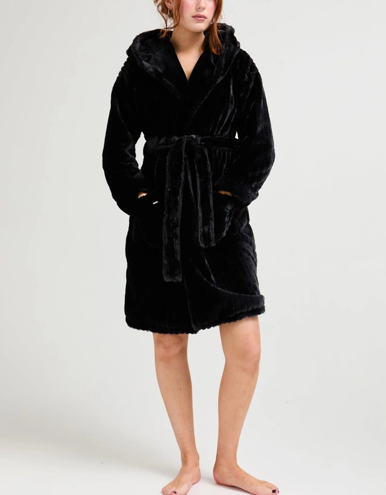Cloud Dressing Gown in Black
