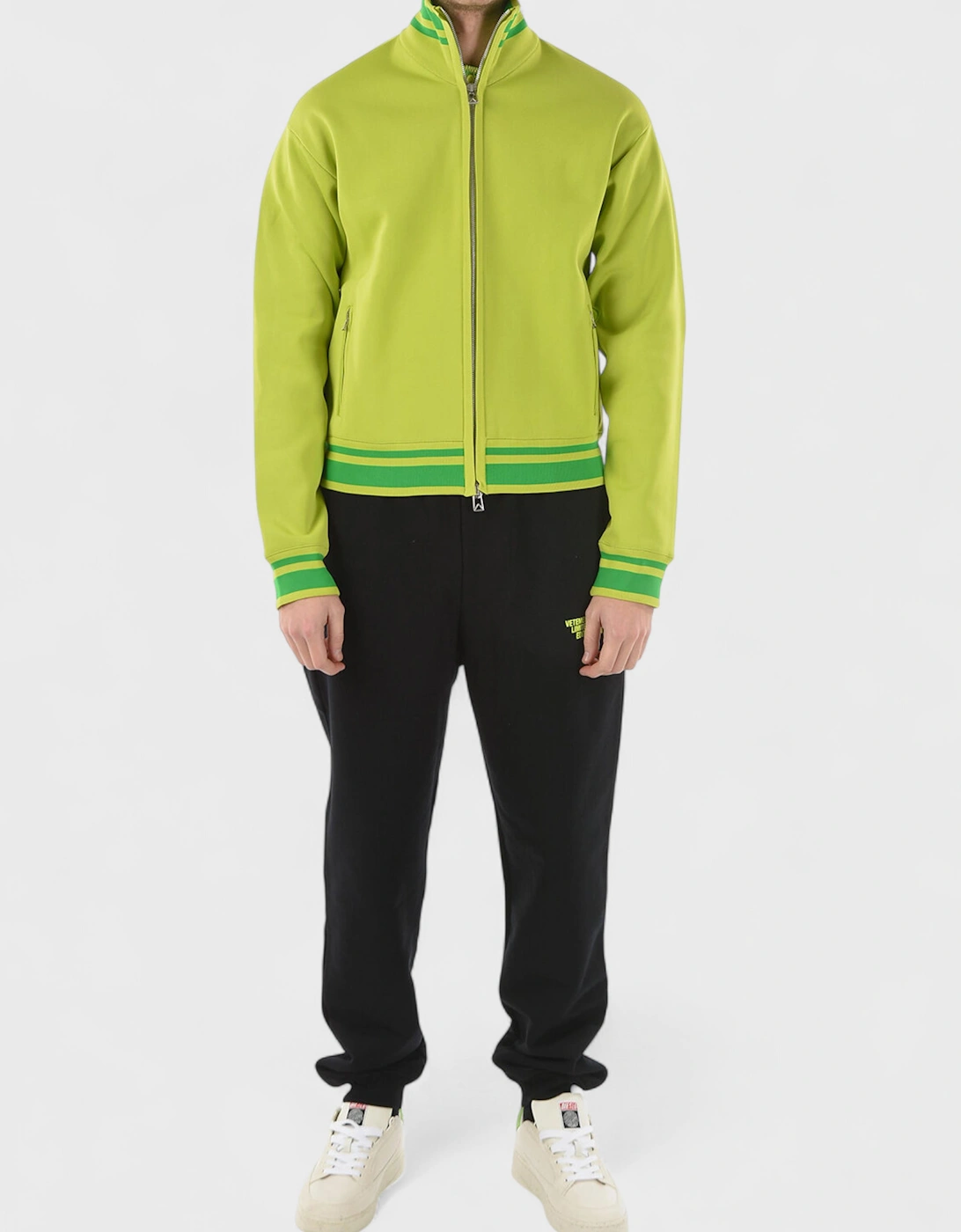 Technical Double Fabric Jacket Green