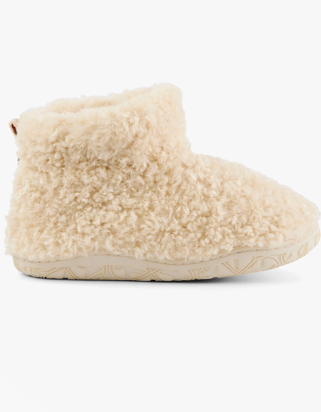 LAUREN Womens Slipper Boots Cream, 2 of 1