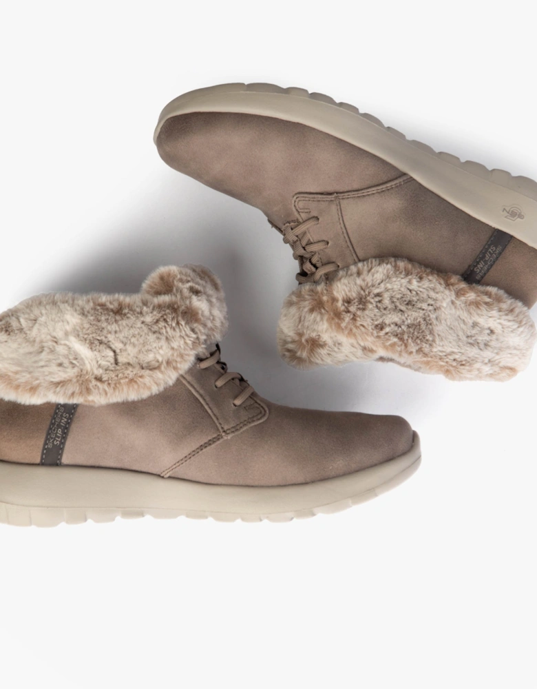 ON-THE-GO JOY - COZY CHARM Womens Boots Dark Taupe