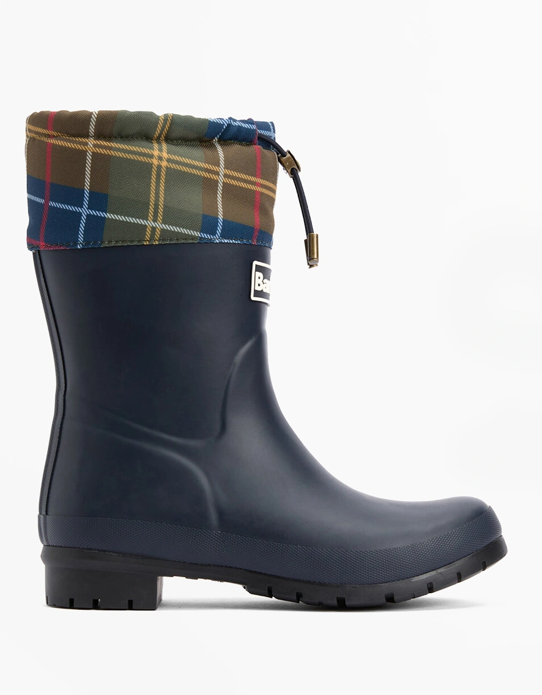 MOWBRAY Womens Mid Wellies Navy/Classic Tartan, 7 of 6