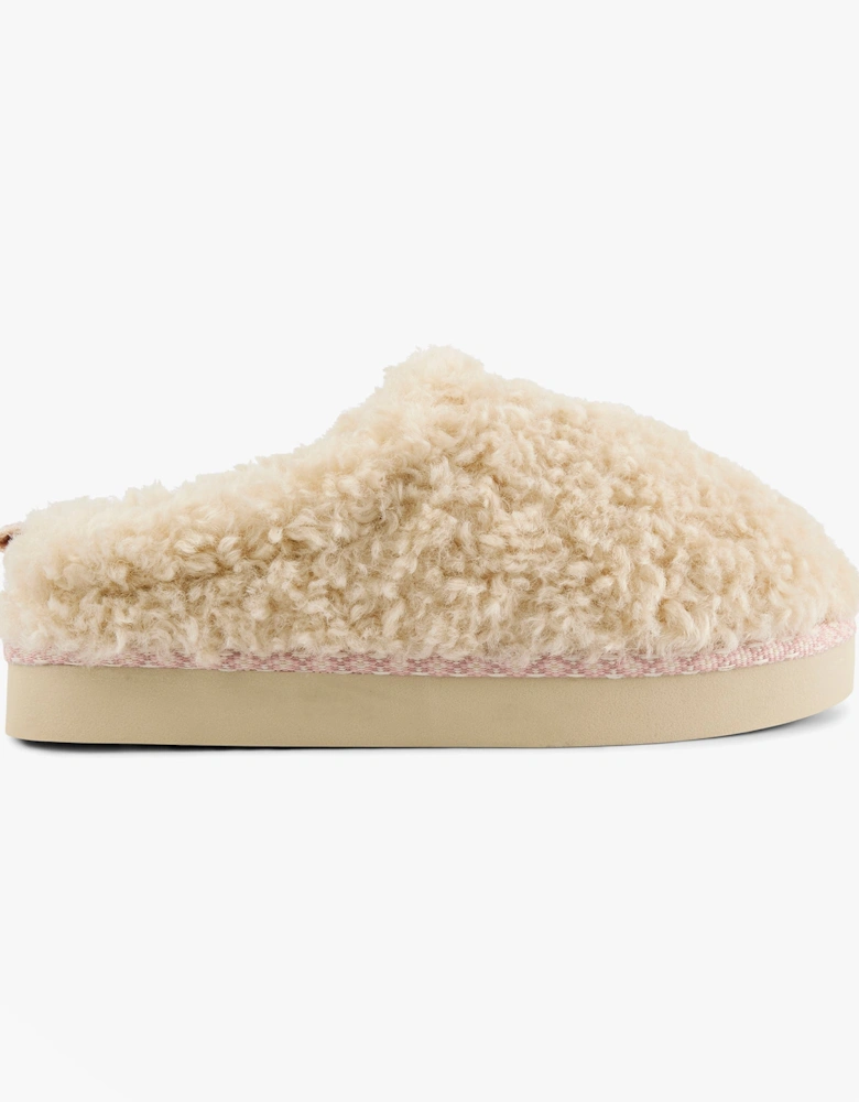 ALICIA Womens Mule Slippers Cream