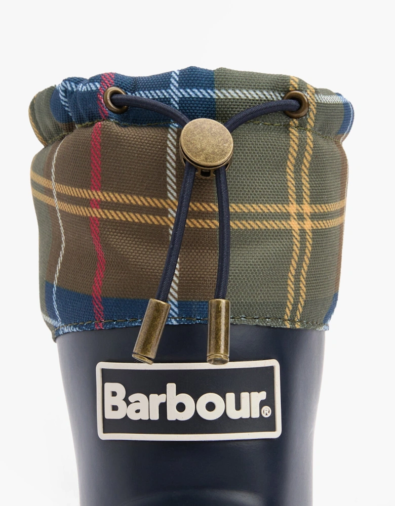 MOWBRAY Womens Mid Wellies Navy/Classic Tartan