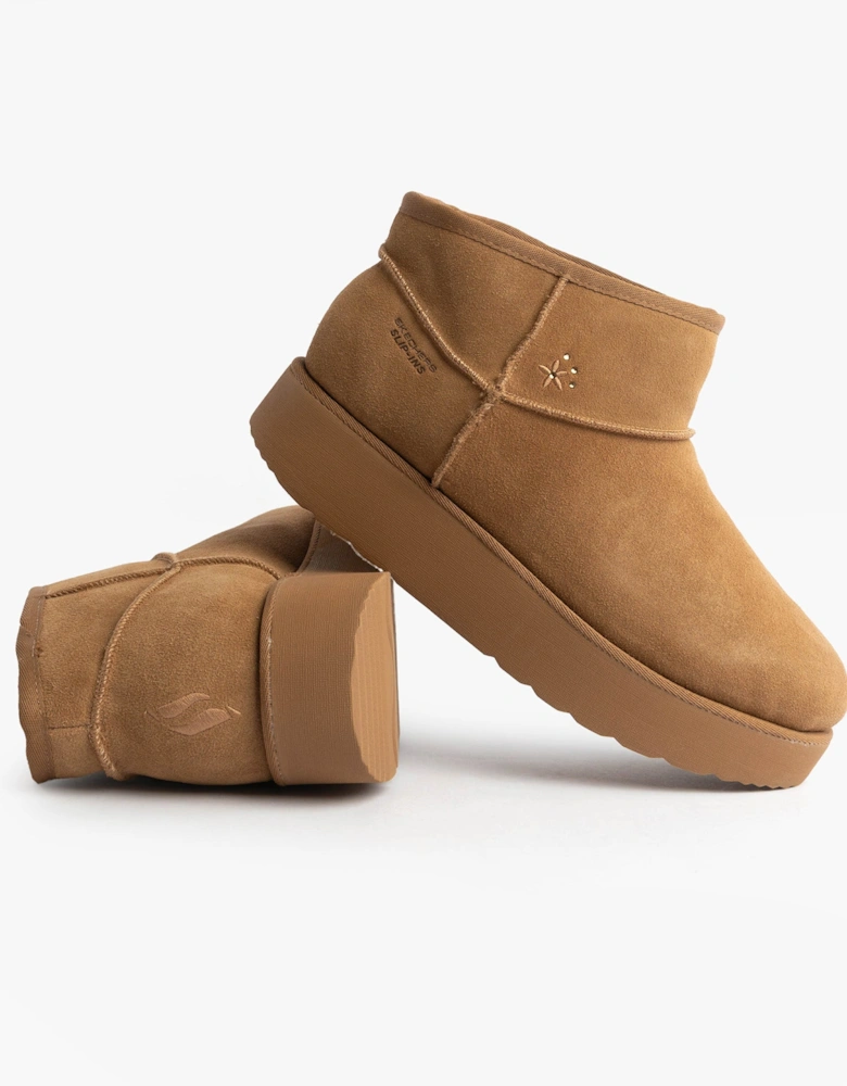 KEEP COZY Womens Boots Chestnut