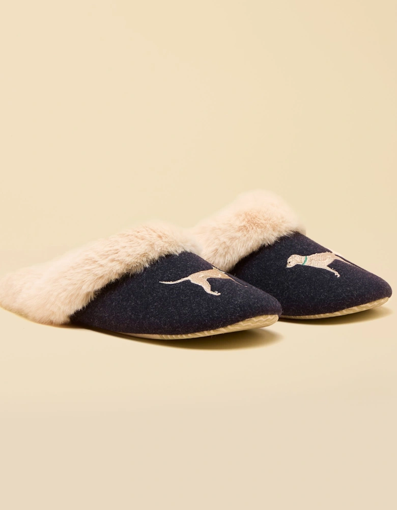 SLIPPET Womens Mule Slippers Navy