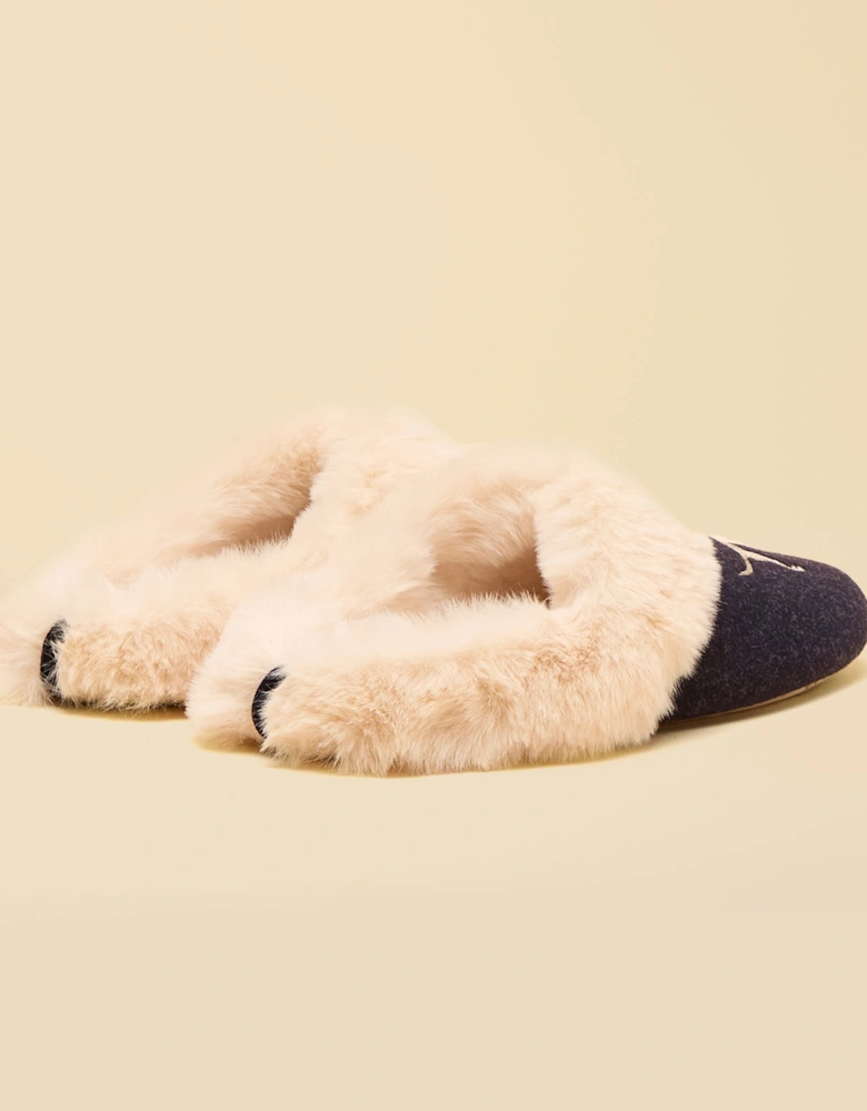 SLIPPET Womens Mule Slippers Navy