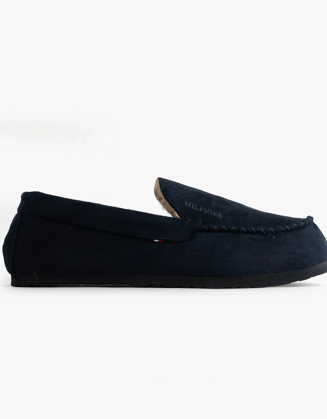 Men's Tommy Hilfiger HILFIGER M SDE DRIVE Mens Mocassin Slippers Desert Sky - Black - Size: 11