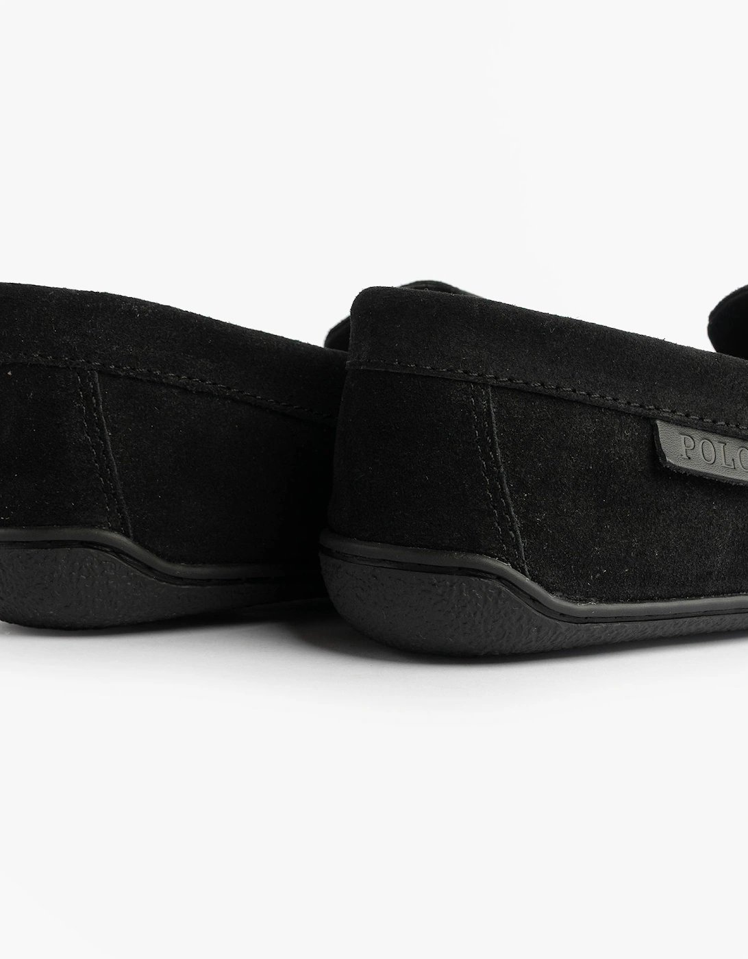 BRENAN Logo Mens Dress Suede Slippers Black/Wine