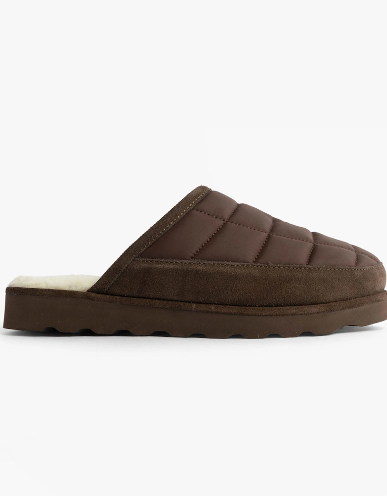 READ SCFF II Mens Mule Slippers Brown/Cream