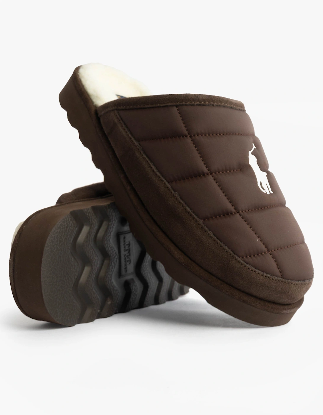 READ SCFF II Mens Mule Slippers Brown/Cream