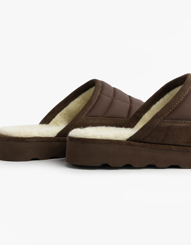 READ SCFF II Mens Mule Slippers Brown/Cream