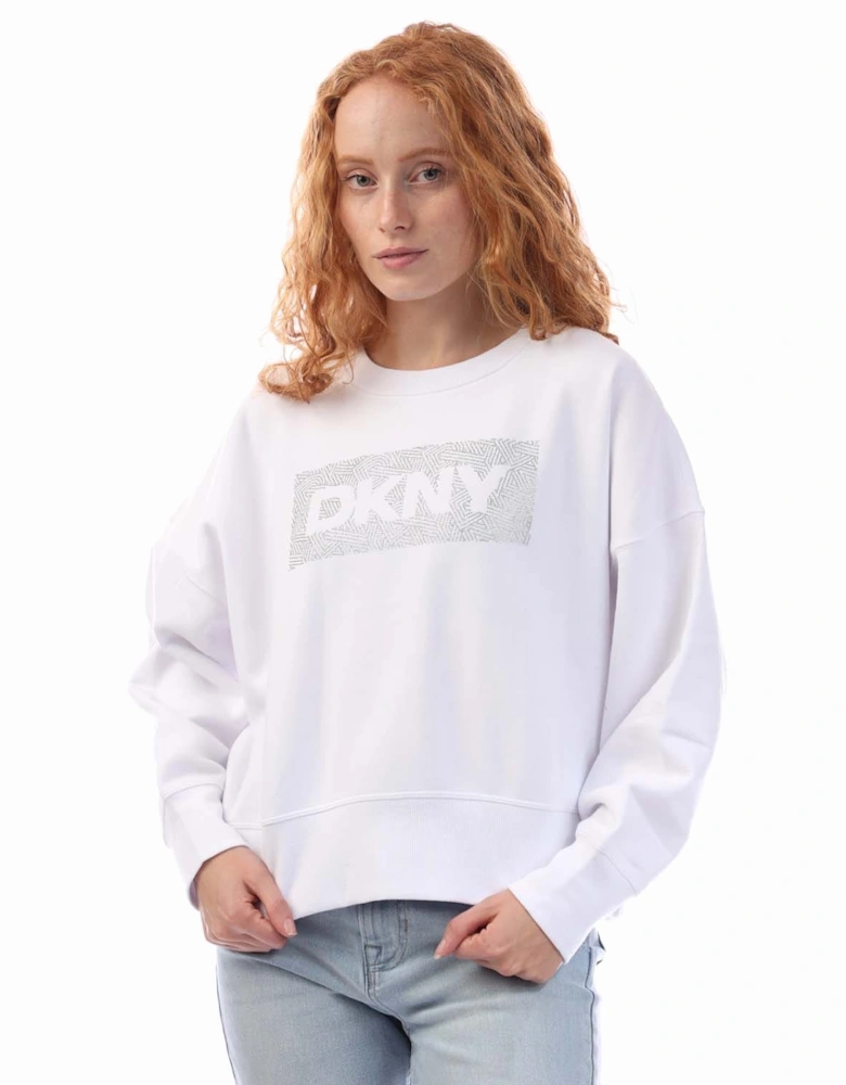 Rhinestone Crosswalk Crew Sweatshirt