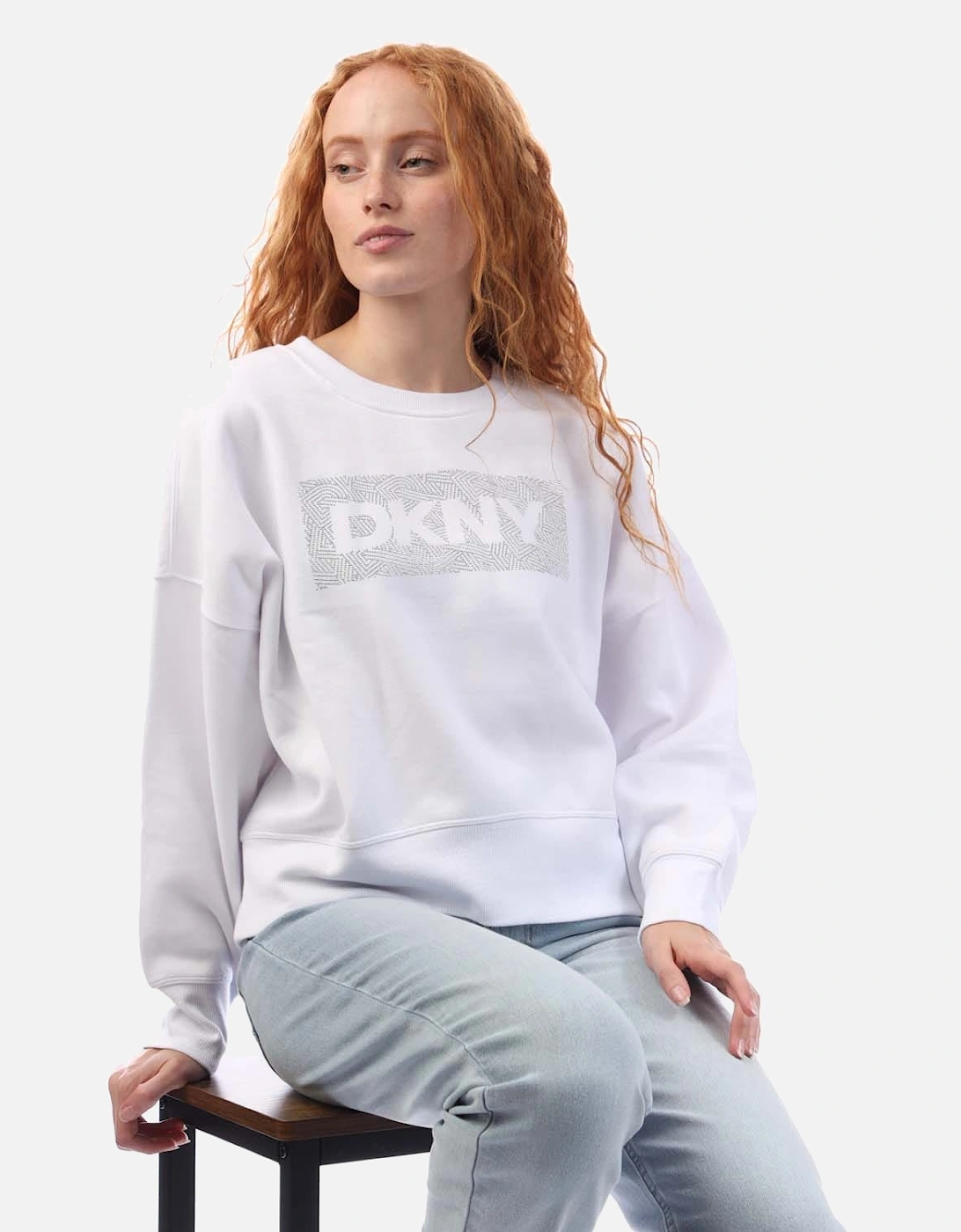Rhinestone Crosswalk Crew Sweatshirt